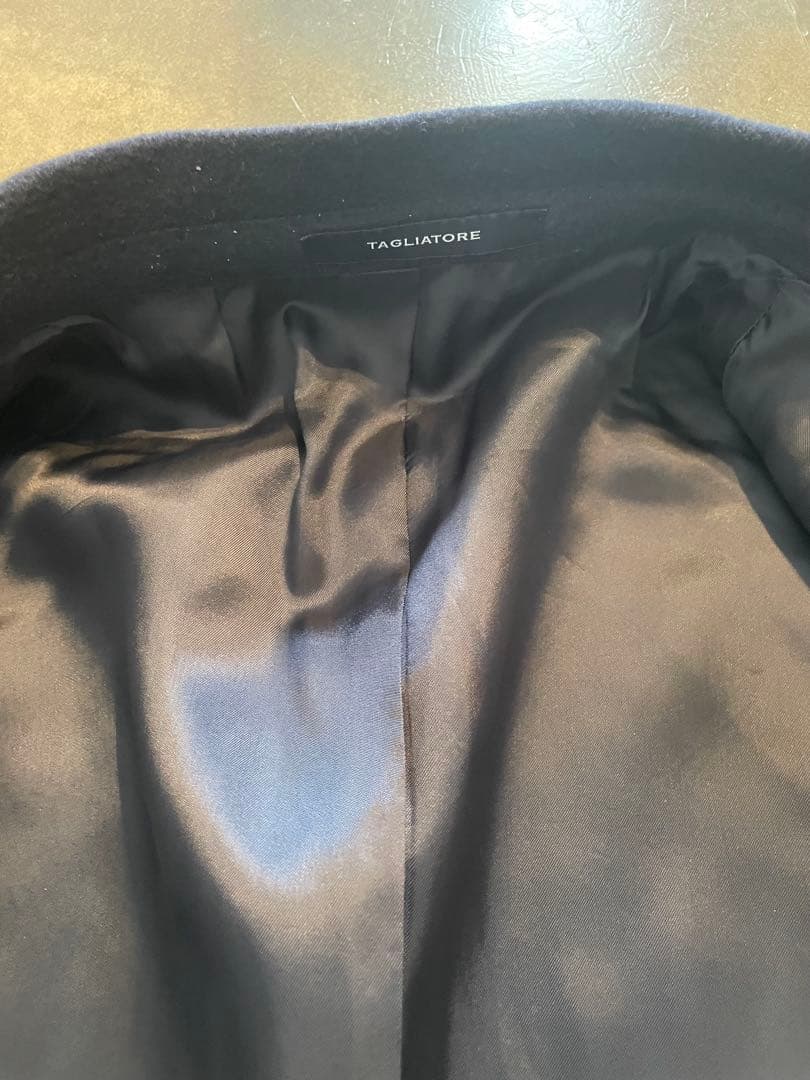 タリアトーレ　メンズ　カシミア100% ダブルブレスト コート ネイビー　48