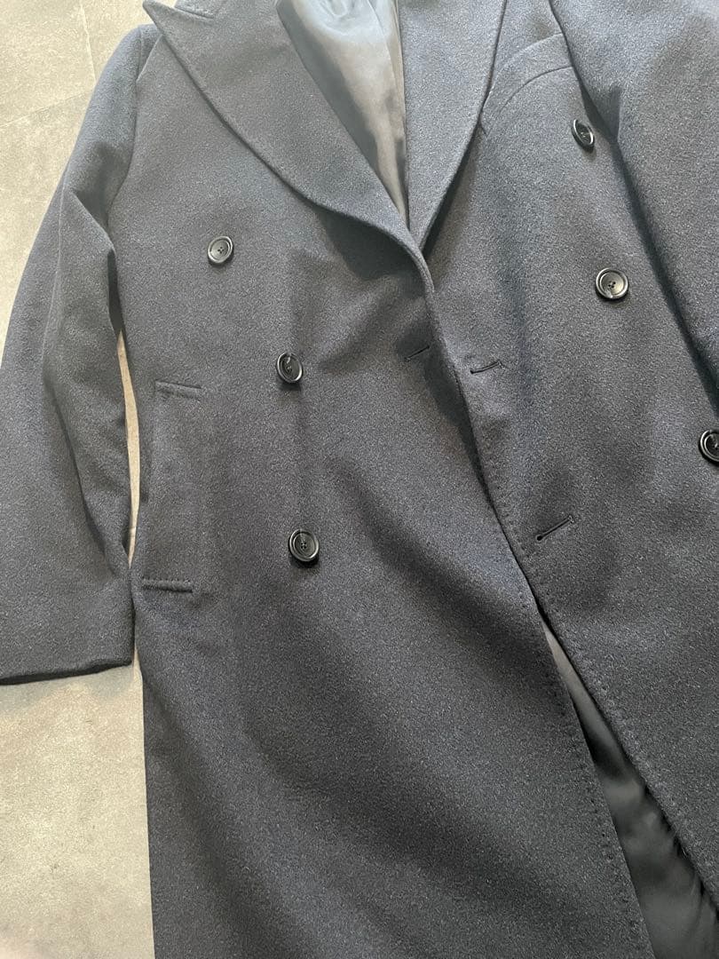 タリアトーレ　メンズ　カシミア100% ダブルブレスト コート ネイビー　48