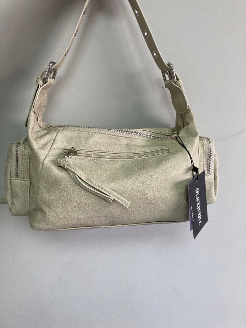 BLACKPURPLE アイボリー ショルダーバッグ