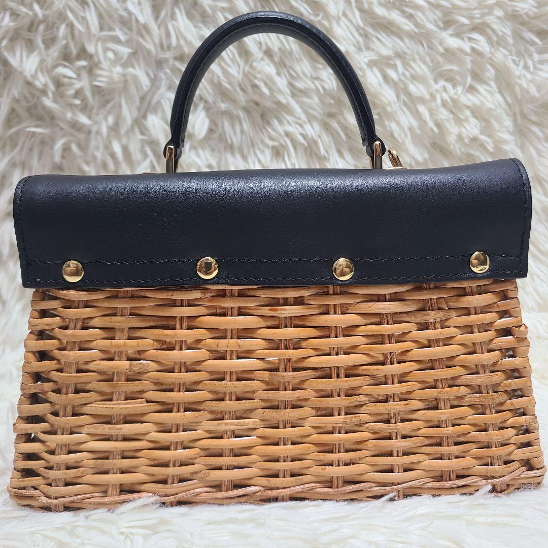 【美品】ヴィオラドーロ　ハンドバッグ　スプリットラタン　MIRO　2WAY