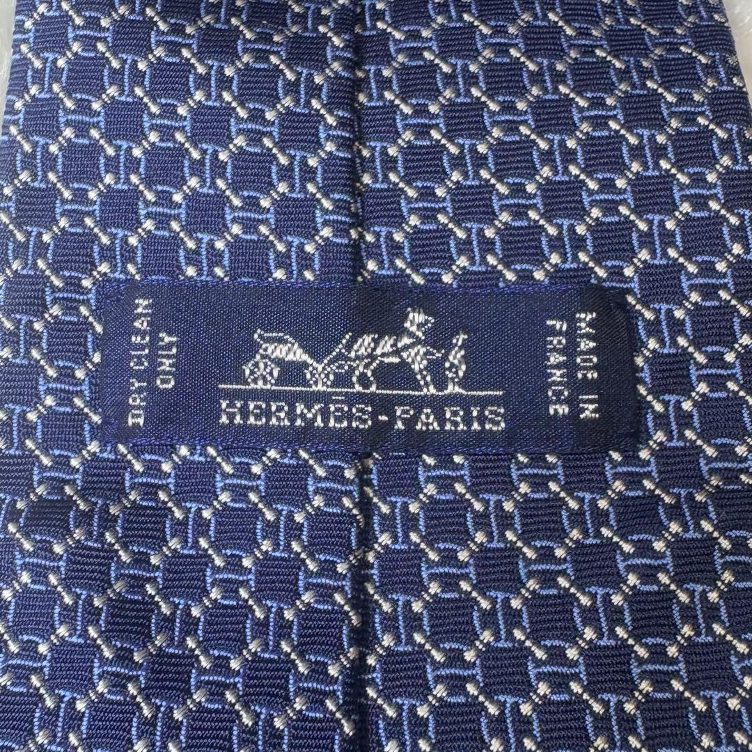 【希少✨極美品】HERMES ネクタイ 659241T シェーヌダンクル柄