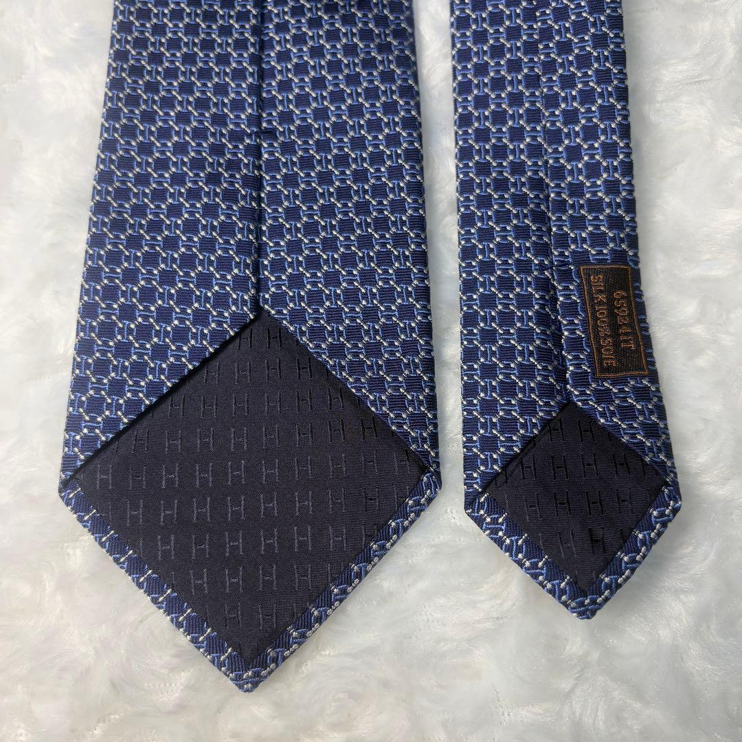 【希少✨極美品】HERMES ネクタイ 659241T シェーヌダンクル柄