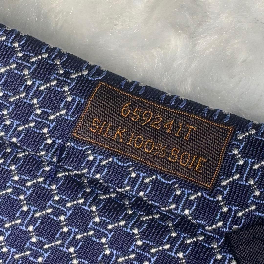 【希少✨極美品】HERMES ネクタイ 659241T シェーヌダンクル柄