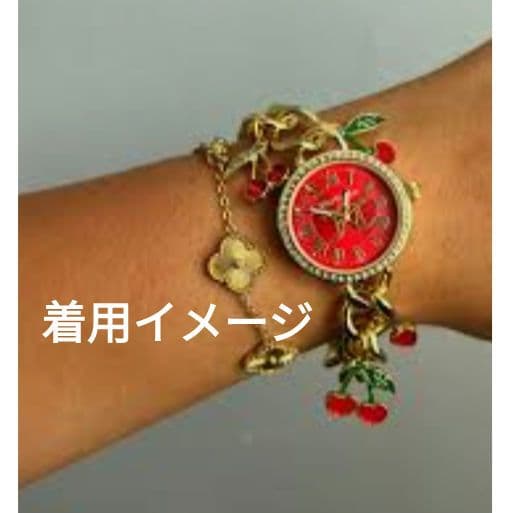 ジューシークチュール レディース 腕時計 ブレスレット チャーム付 ゴールド系