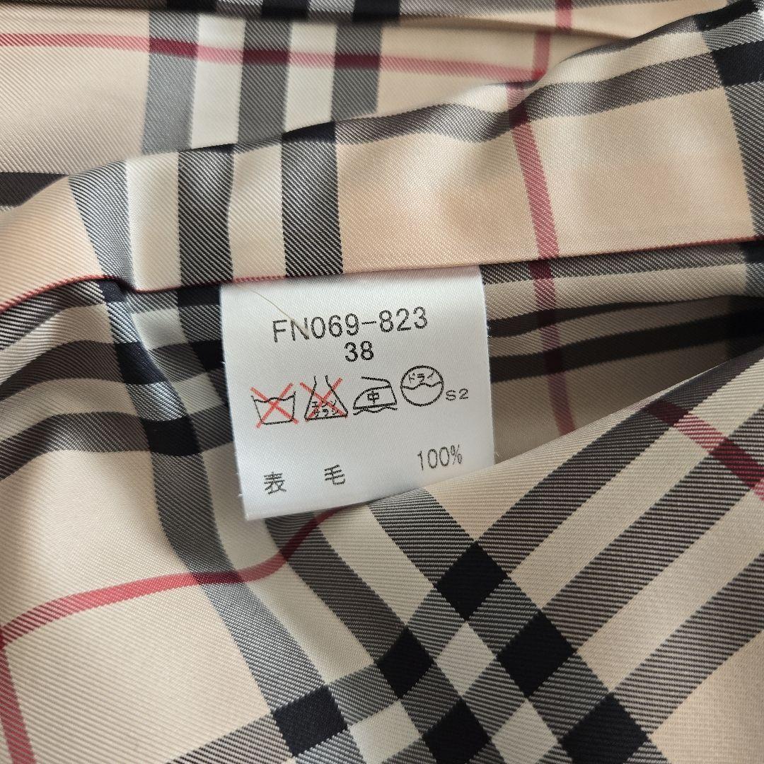 BURBERRY 黒 ウール ピーコート ダブルブレスト