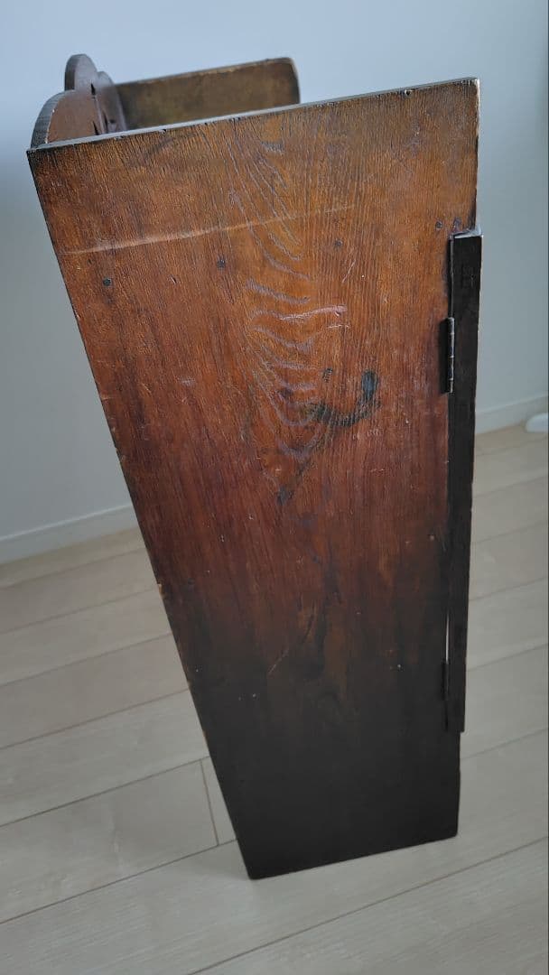 古家具　昭和レトロ　アンティーク 木製ガラス扉収納棚