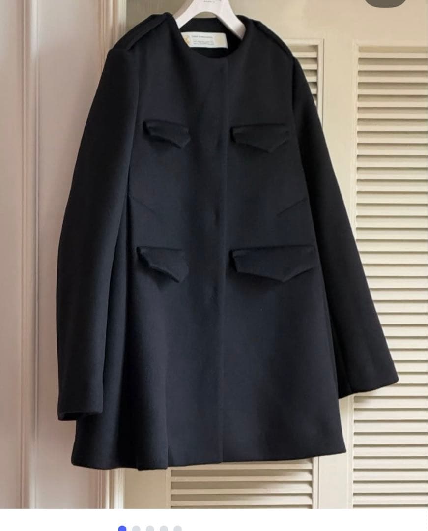 め*ま様 グリードインターナショナルウールコートブラック黒新品未使用