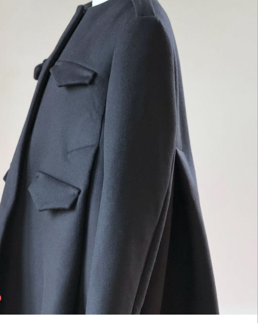 め*ま様 グリードインターナショナルウールコートブラック黒新品未使用