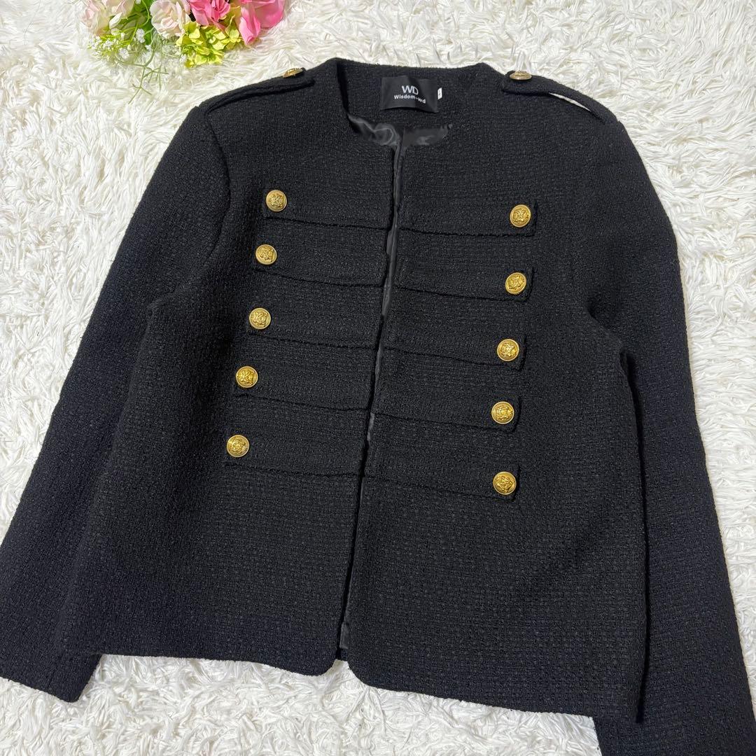 ALUDE SELECT design tweed jacket ブラック　L