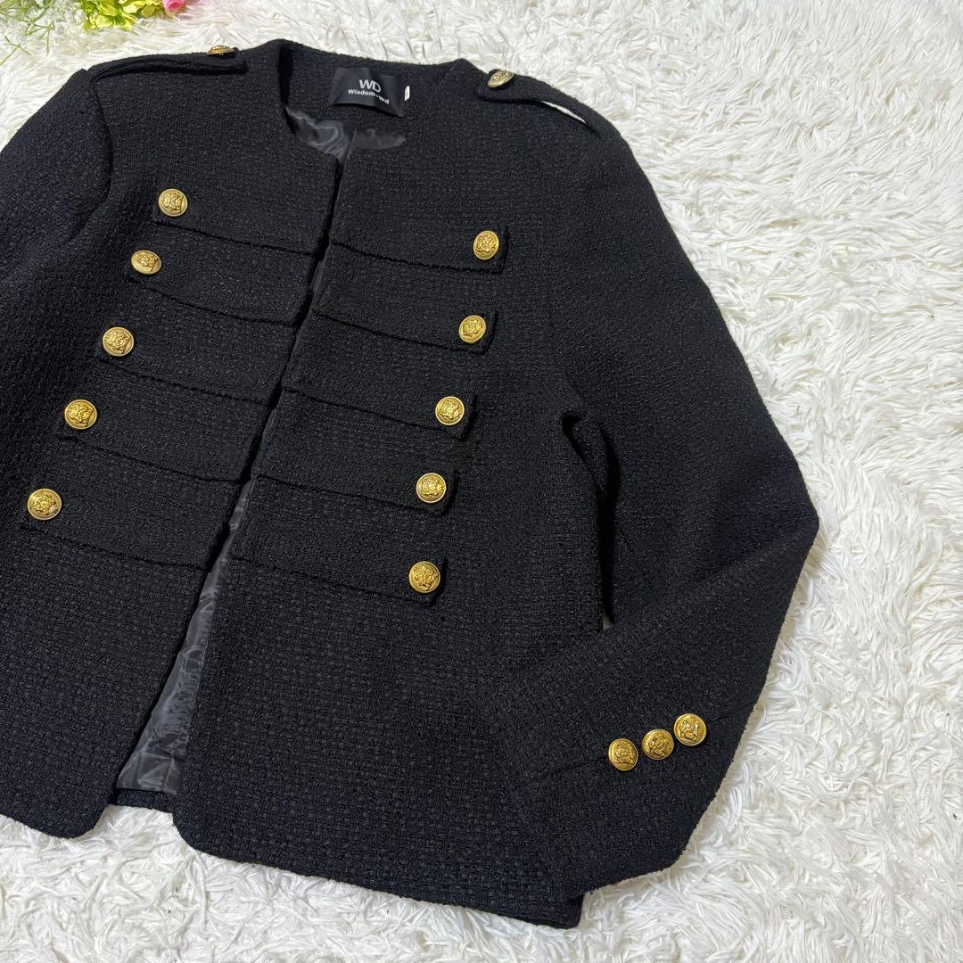 ALUDE SELECT design tweed jacket ブラック　L