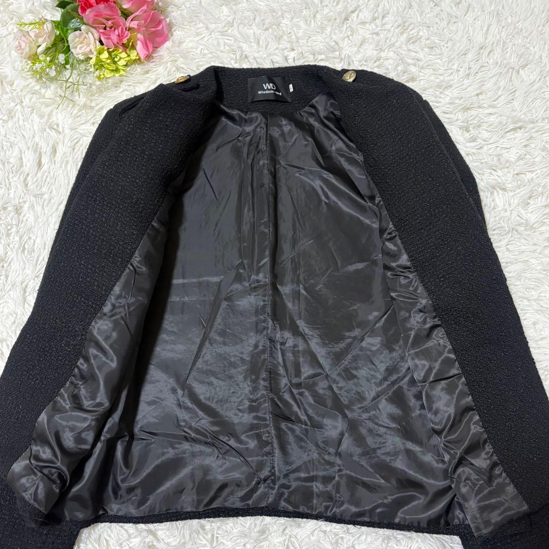 ALUDE SELECT design tweed jacket ブラック　L