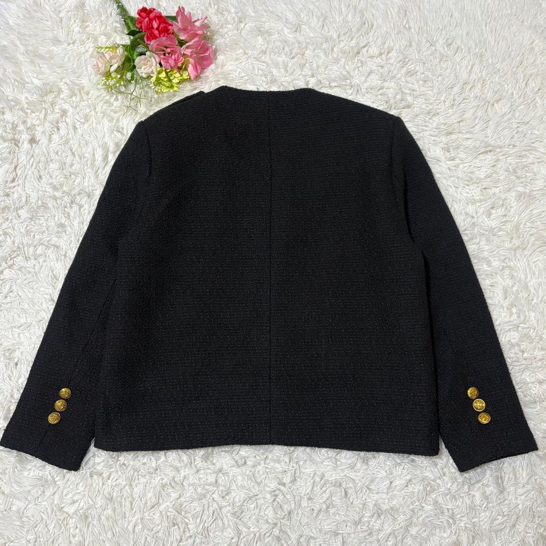 ALUDE SELECT design tweed jacket ブラック　L