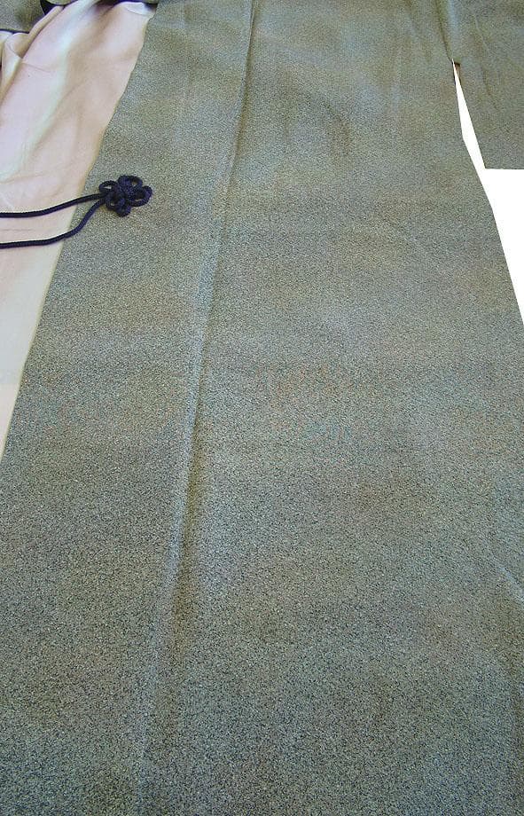 ★美品 一越地 お洒落な ロング道中着（正絹）仕立上り＜C647＞★