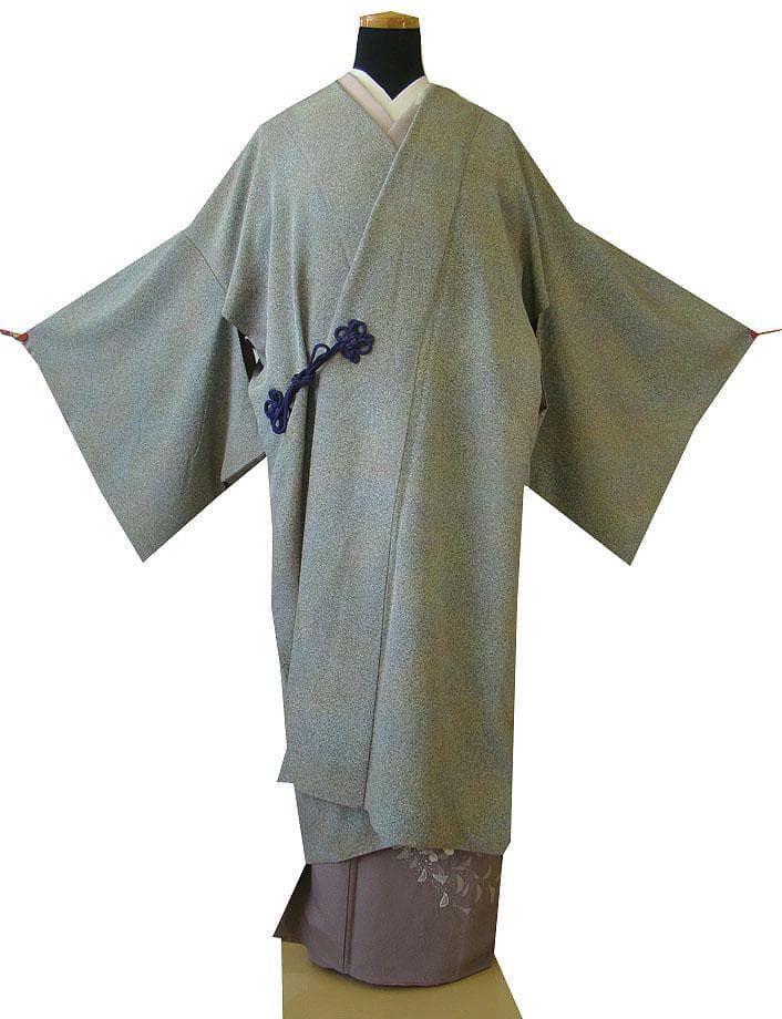 ★美品 一越地 お洒落な ロング道中着（正絹）仕立上り＜C647＞★