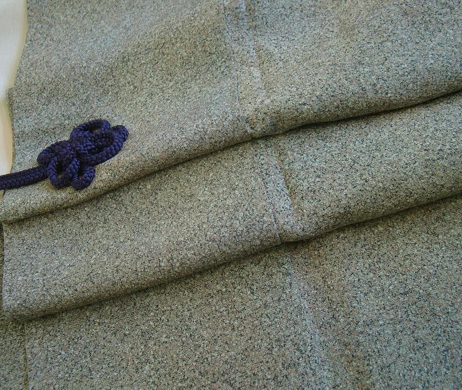 ★美品 一越地 お洒落な ロング道中着（正絹）仕立上り＜C647＞★