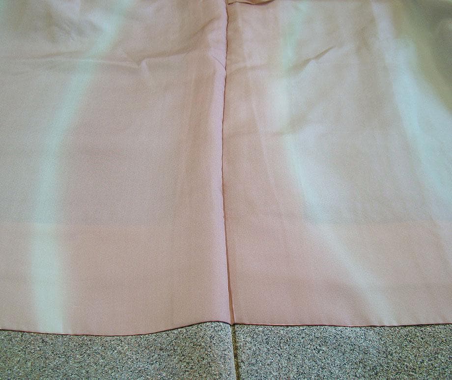 ★美品 一越地 お洒落な ロング道中着（正絹）仕立上り＜C647＞★