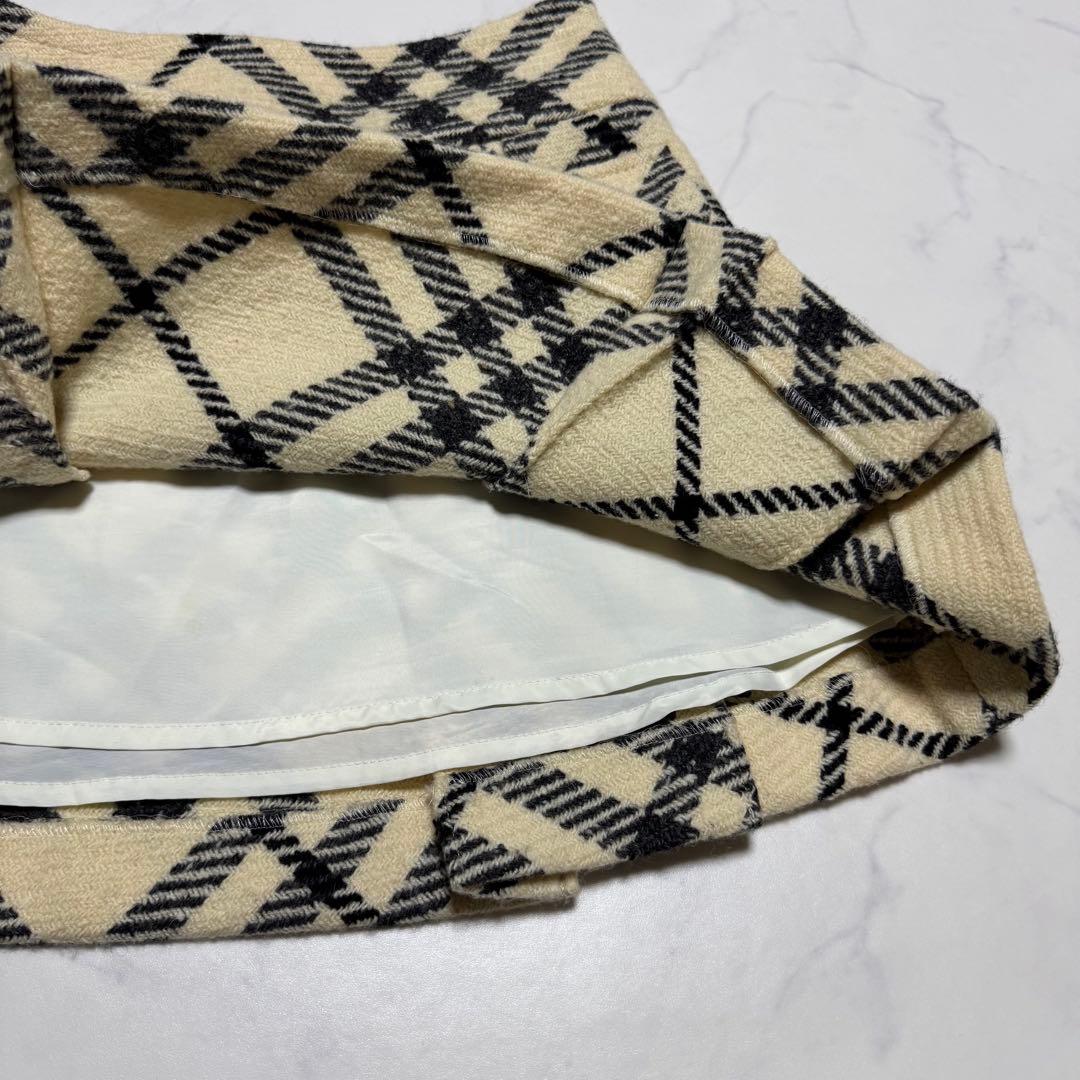 美品 BURBERRY BLUE LABEL ノバチェック ウール ミニスカート