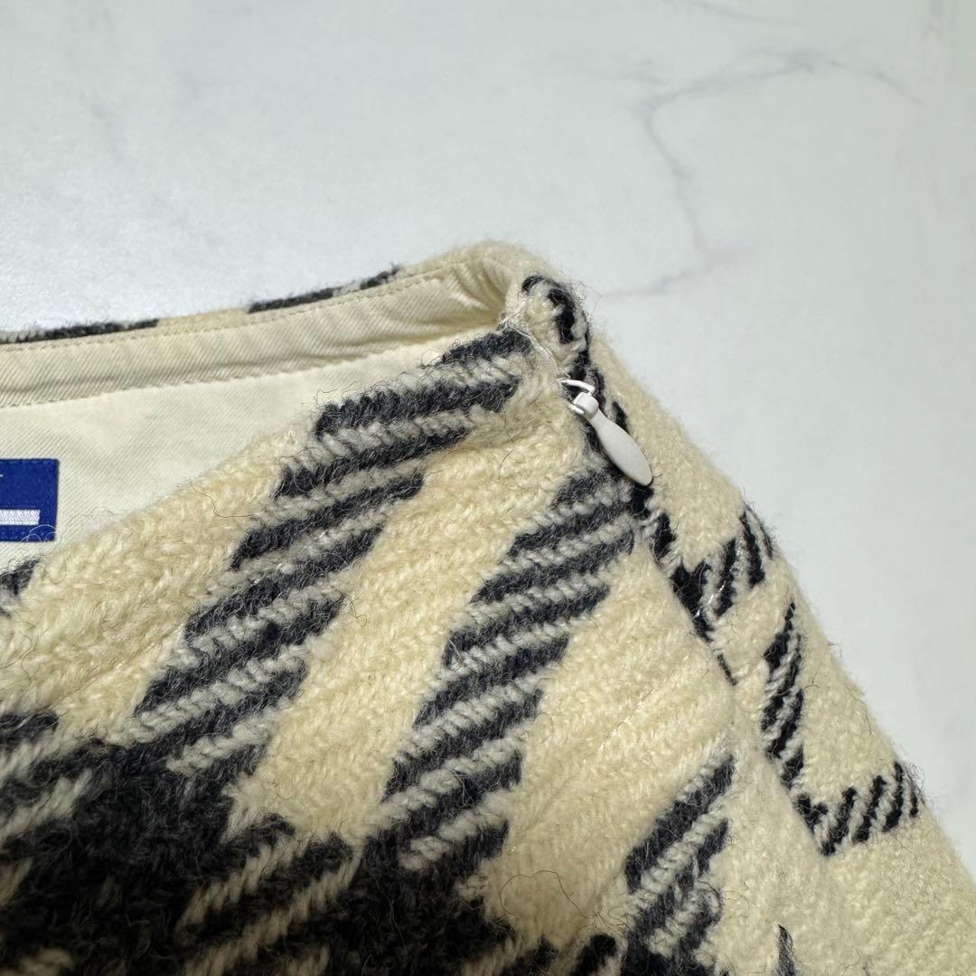 美品 BURBERRY BLUE LABEL ノバチェック ウール ミニスカート