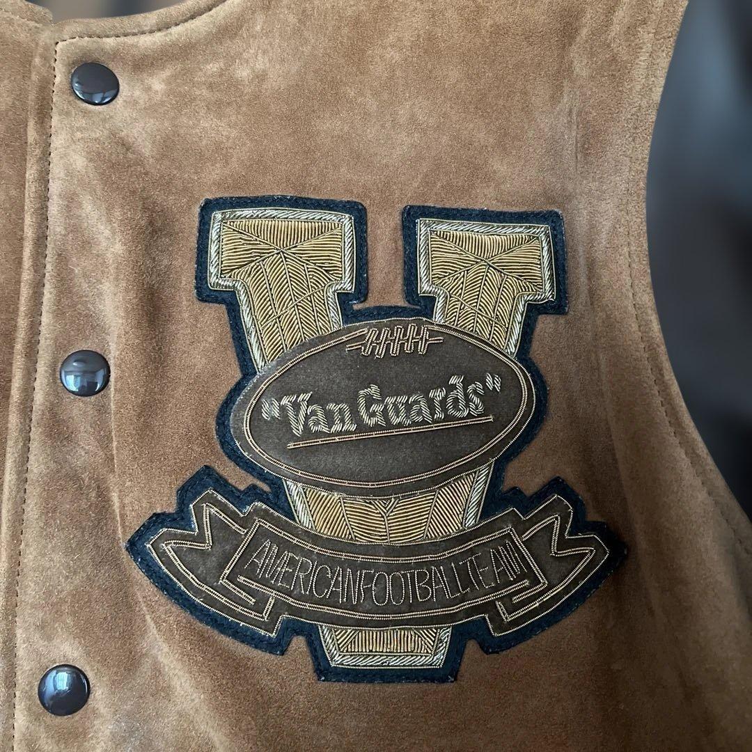 VAN JAC スエード &レザー スタジャン Lサイズ　山羊皮