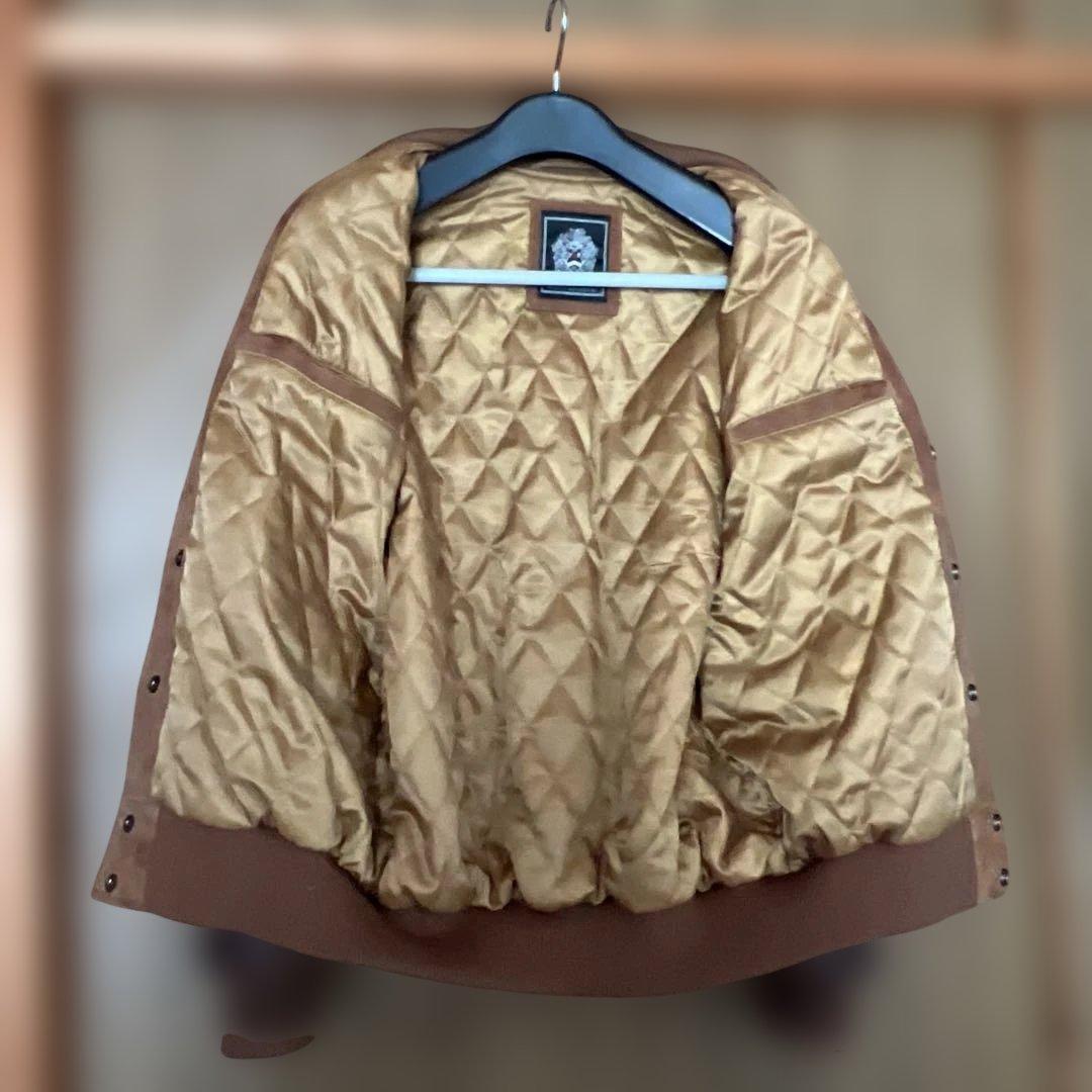 VAN JAC スエード &レザー スタジャン Lサイズ　山羊皮