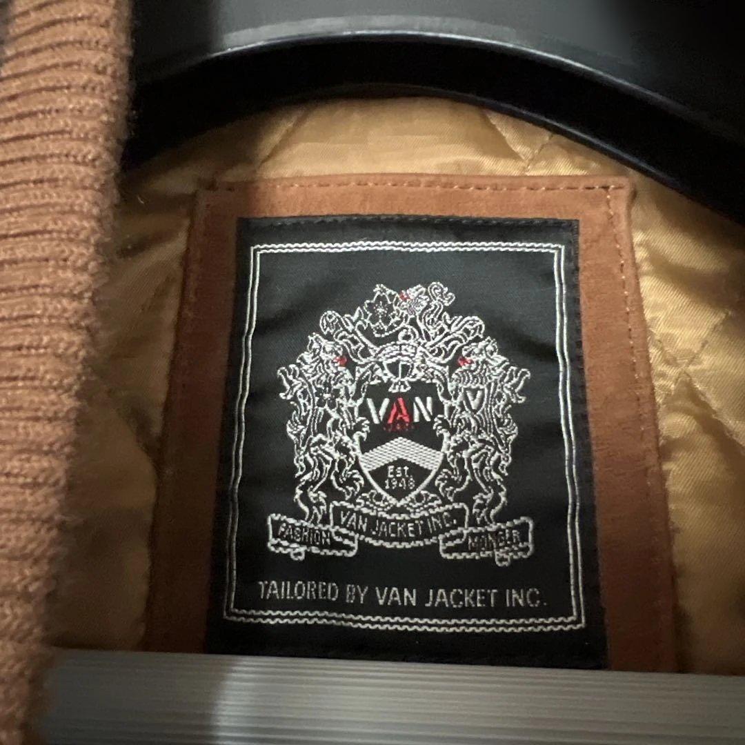 VAN JAC スエード &レザー スタジャン Lサイズ　山羊皮