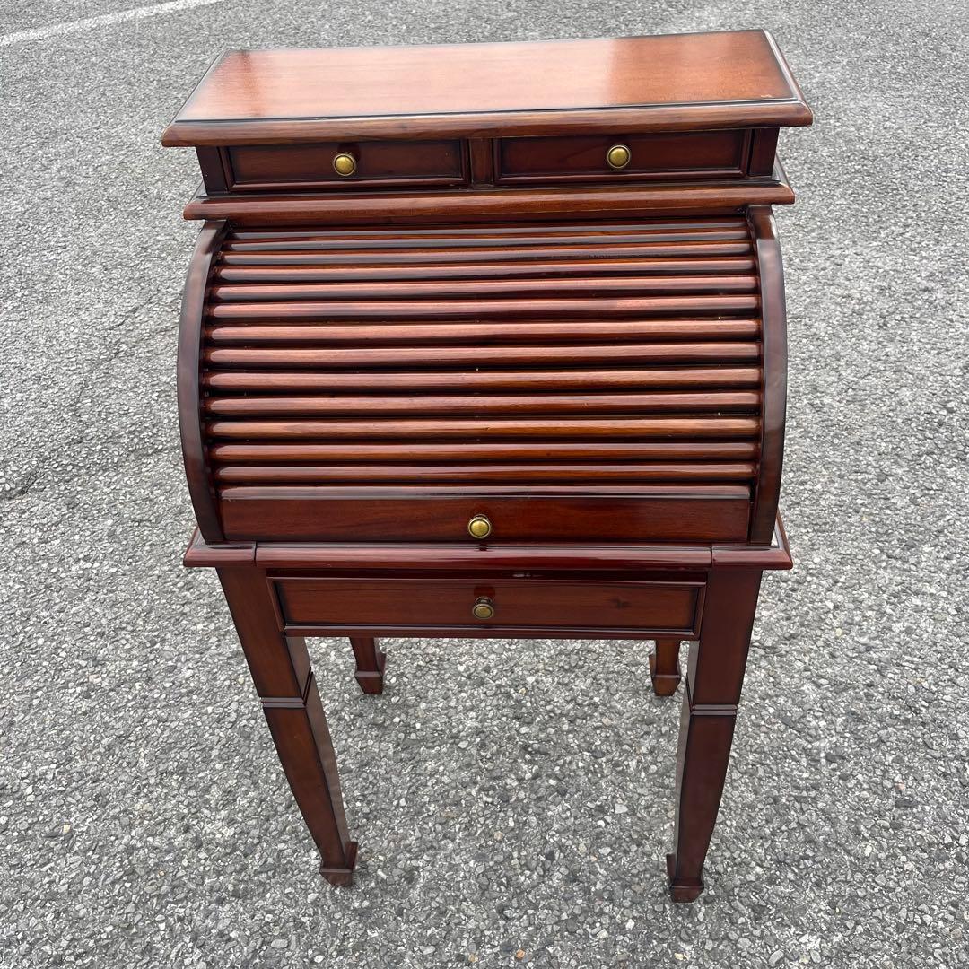 木製ライティングビューロー マホガニー　ダベンポートデスク　ダークブラウン