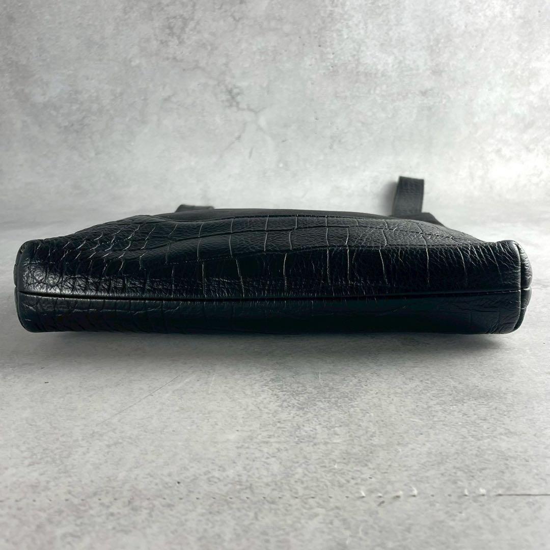 【極美品 限定モデル】 ペッレモルビダ ハンドバッグ スエード レザー クロコ