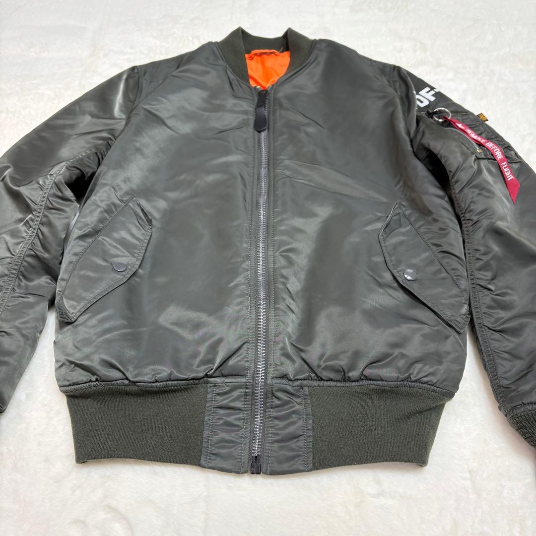 80sUSA製 アルファインダストリーズ MA-1 フライトジャケット米軍規格L