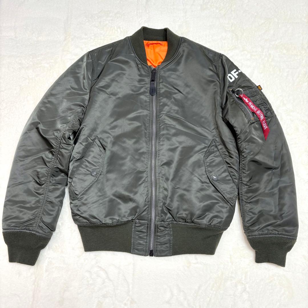 80sUSA製 アルファインダストリーズ MA-1 フライトジャケット米軍規格L