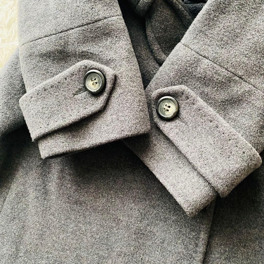 良品 マックスマーラ アンゴラ混 ダブル マキシ ベルテッドコート イタリア製