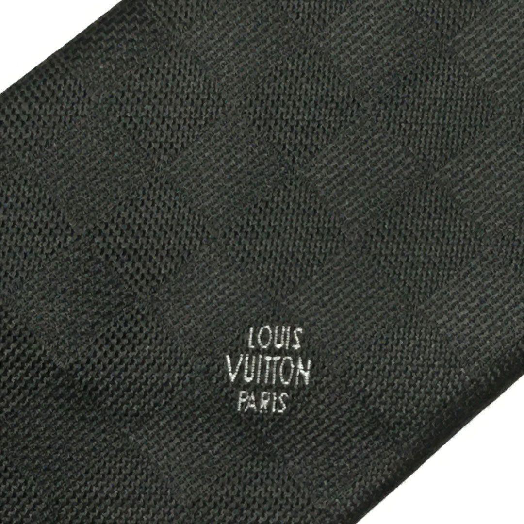 未使用級 ルイヴィトン Louis Vuitton ネクタイ ブラック ダミエ