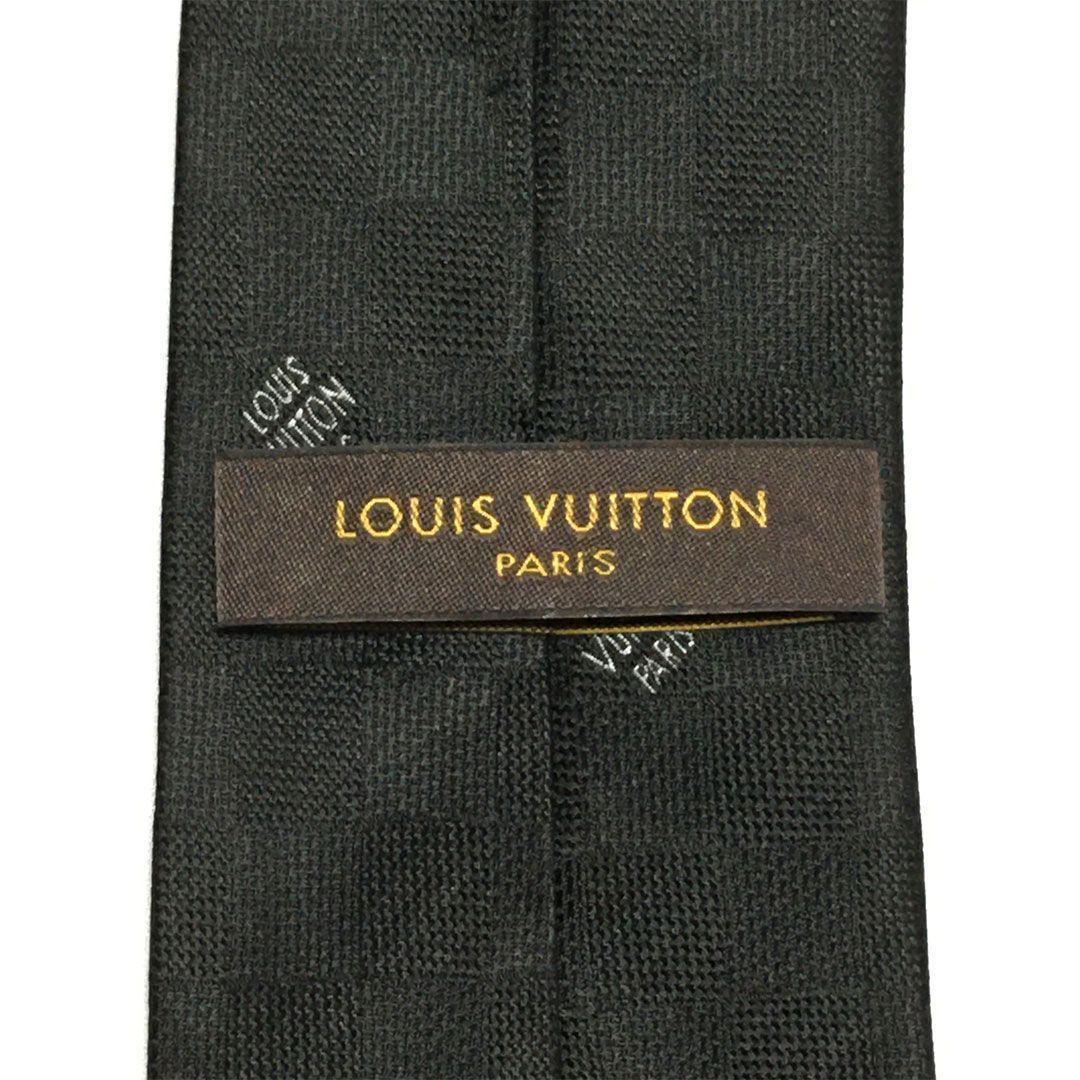 未使用級 ルイヴィトン Louis Vuitton ネクタイ ブラック ダミエ
