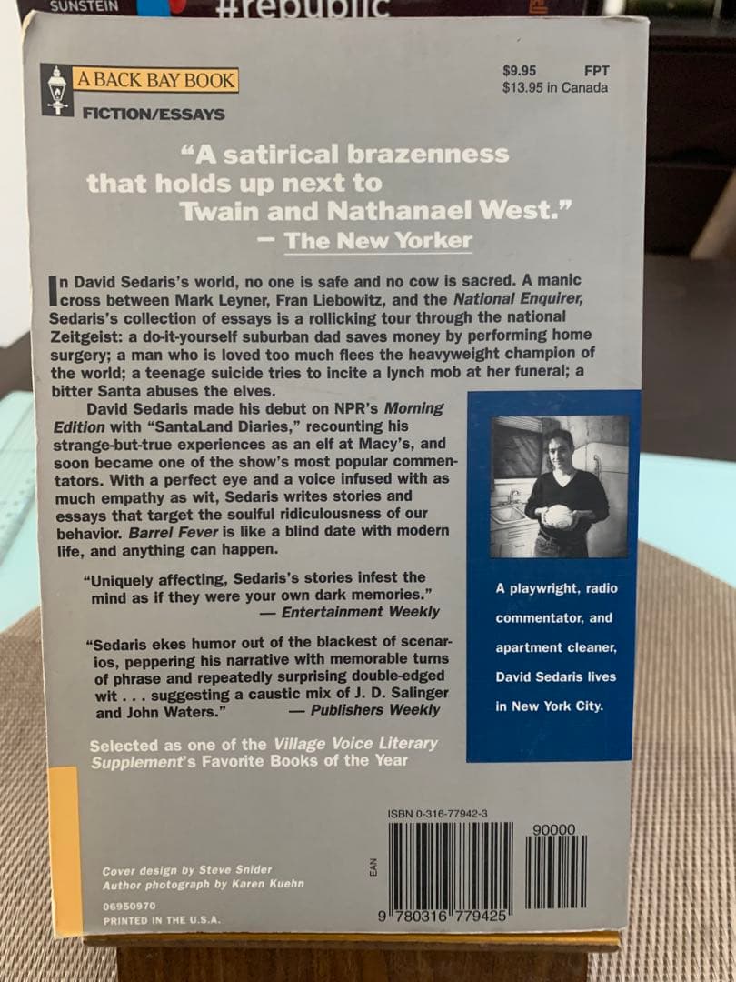 洋書 BARREL FEVER DAVID SEDARIS FIRST EDITION