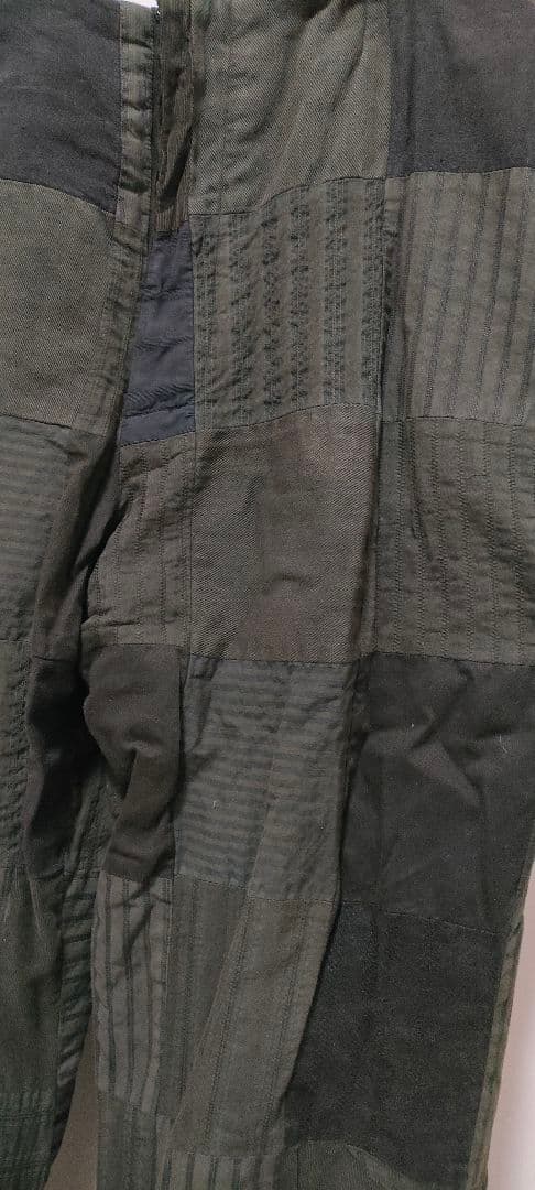 16aw Geoffrey.B.Small パッチワークサスペンダーパンツ