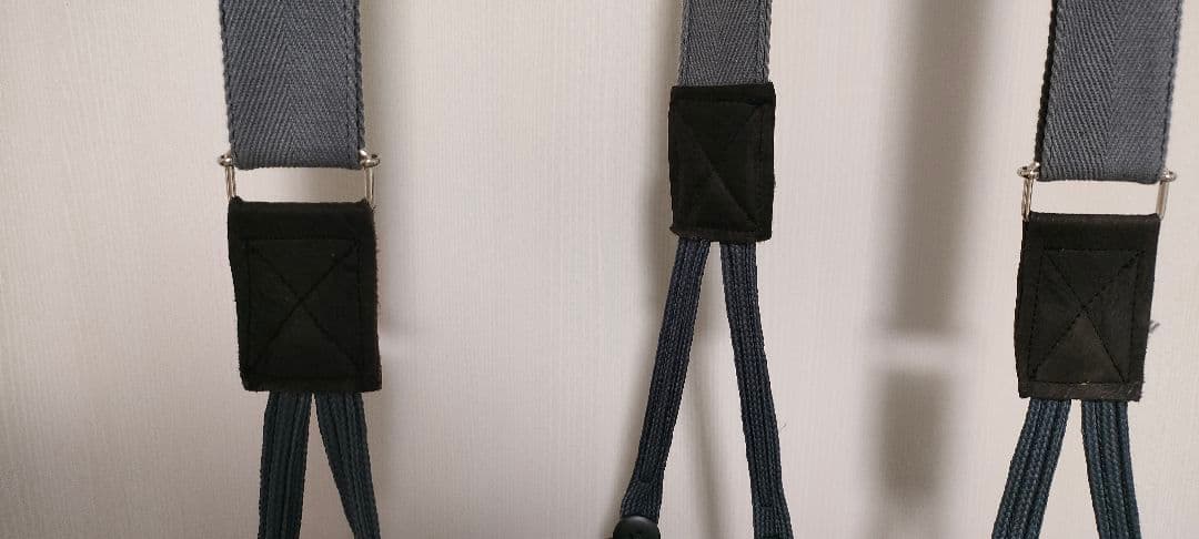 16aw Geoffrey.B.Small パッチワークサスペンダーパンツ