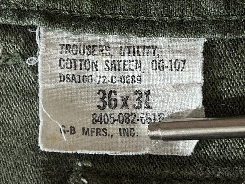 専用　70s US.ARMY G-B MFRS社 ミリタリー ベイカー パンツ