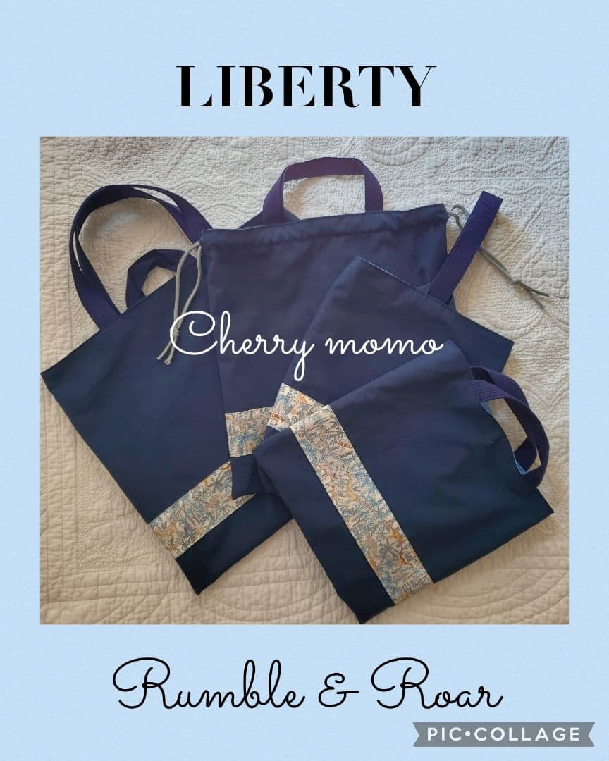 ★みか様★入園入学リバティ恐竜グッズ　速乾ライン仕様５点　男の子