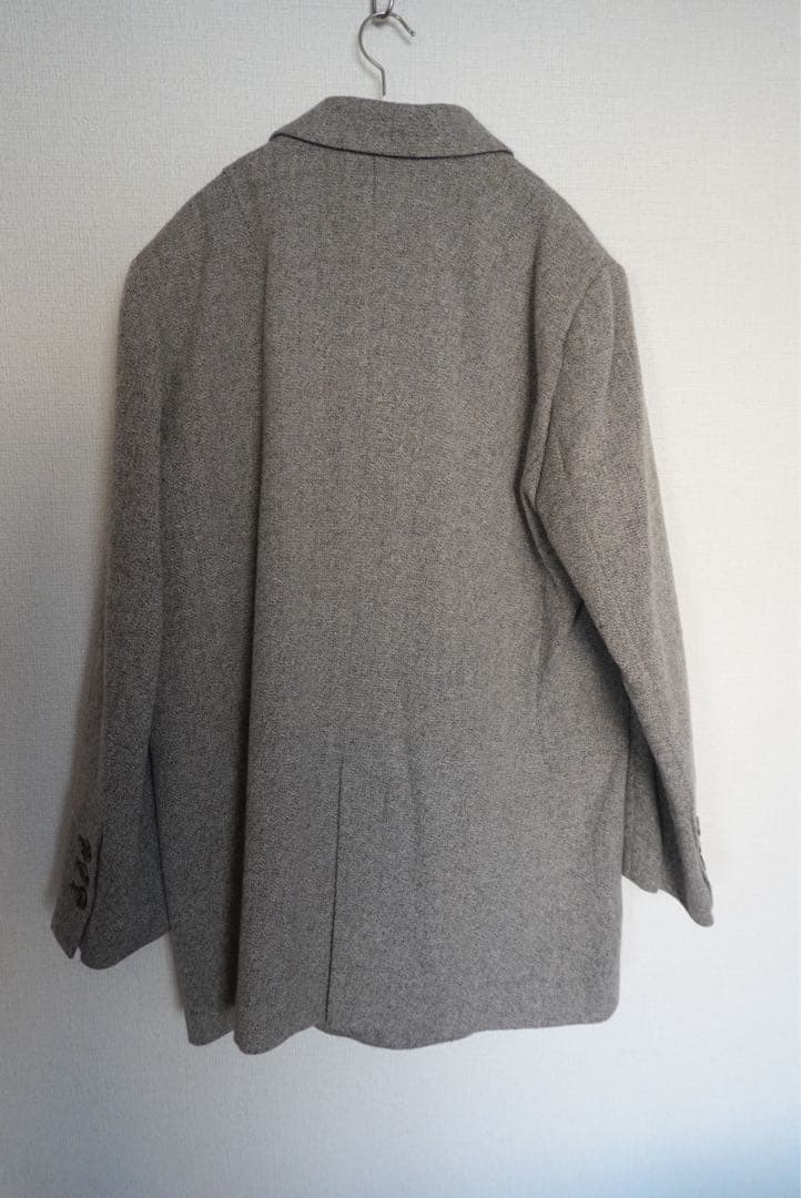 M☻︎etretokyo ピークドラペルウールジャケット　グレー