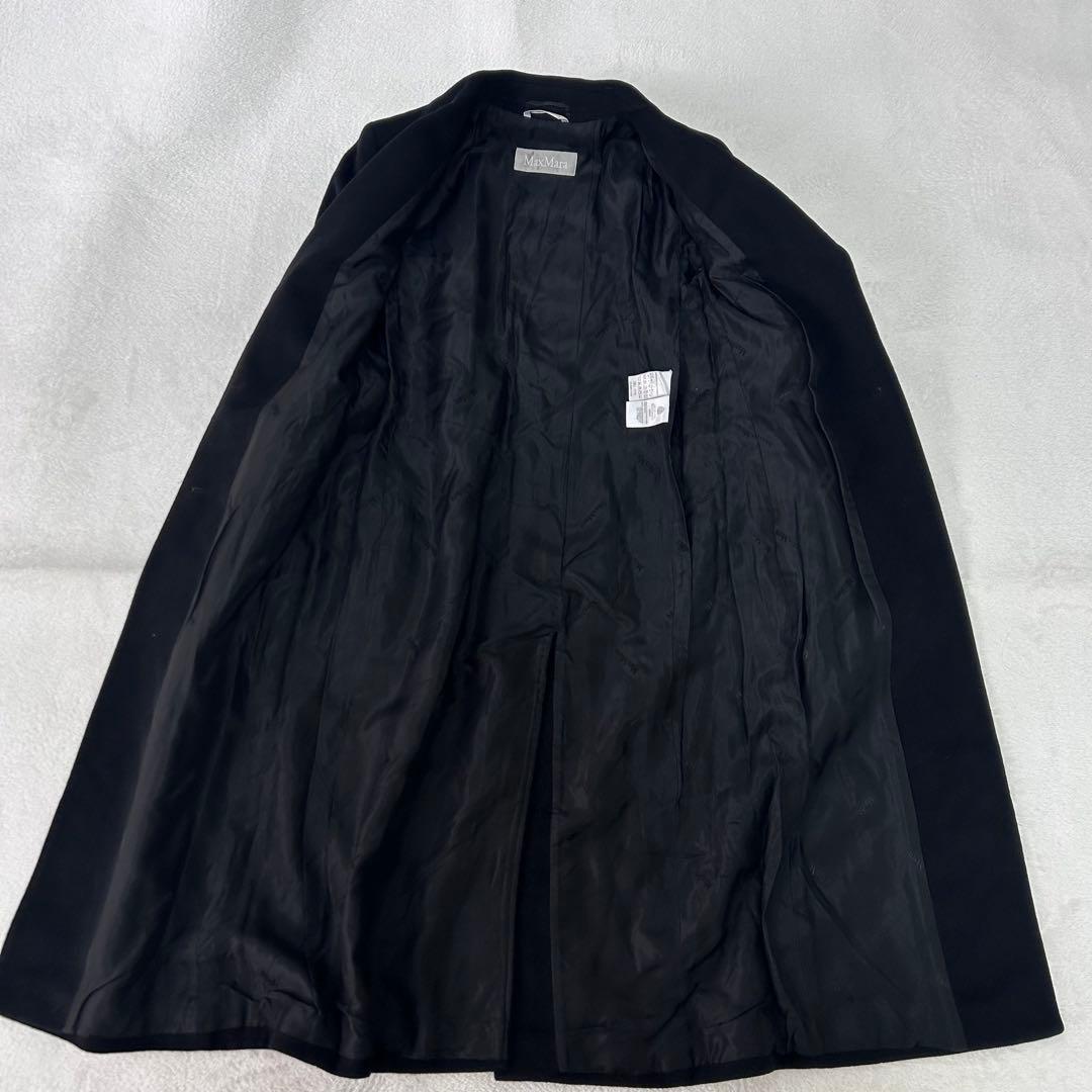 美品✨マックスマーラ　銀タグ　ステッチ　ロング丈　艶感　綺麗めロングコート　38