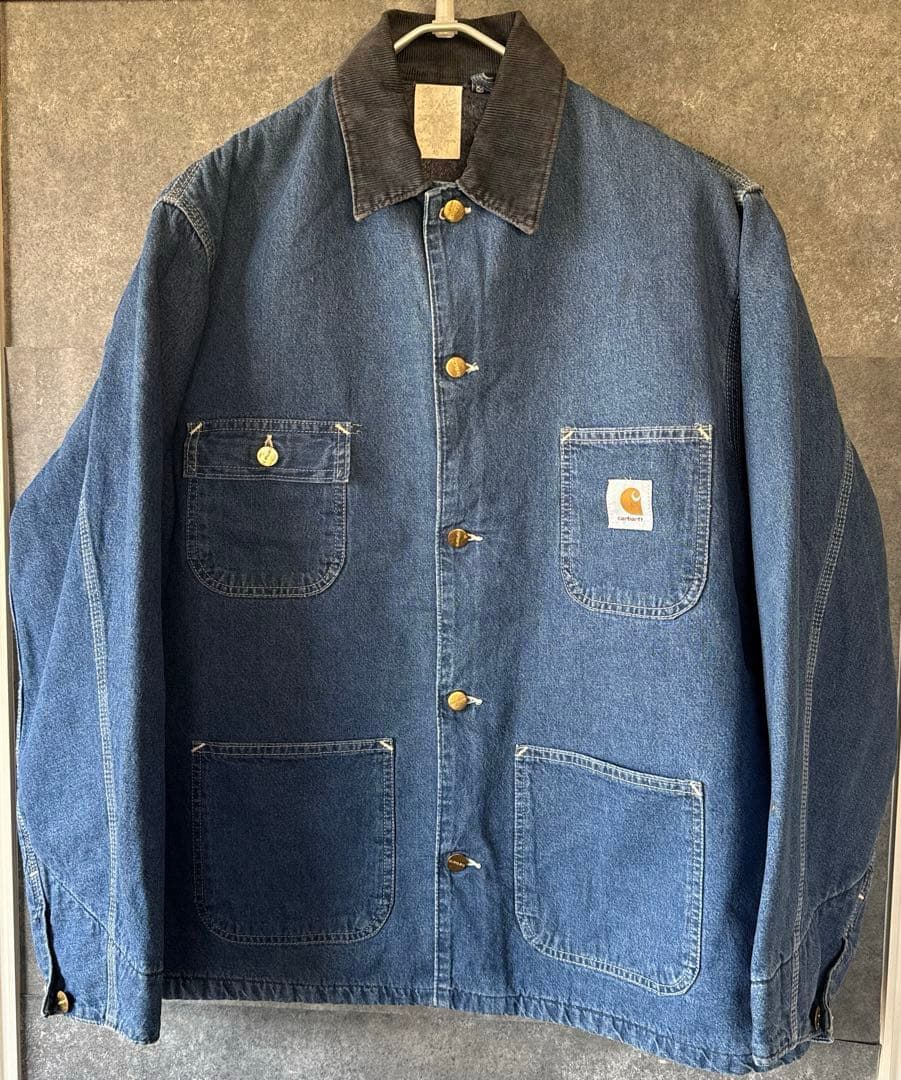 希少 星タグ Carhartt ミシガン チョアコート デニムUSA製 46