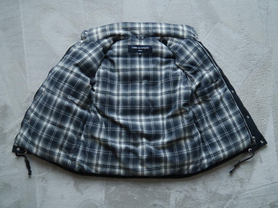 COMME des GARÇONS ブラックダウンベスト XS