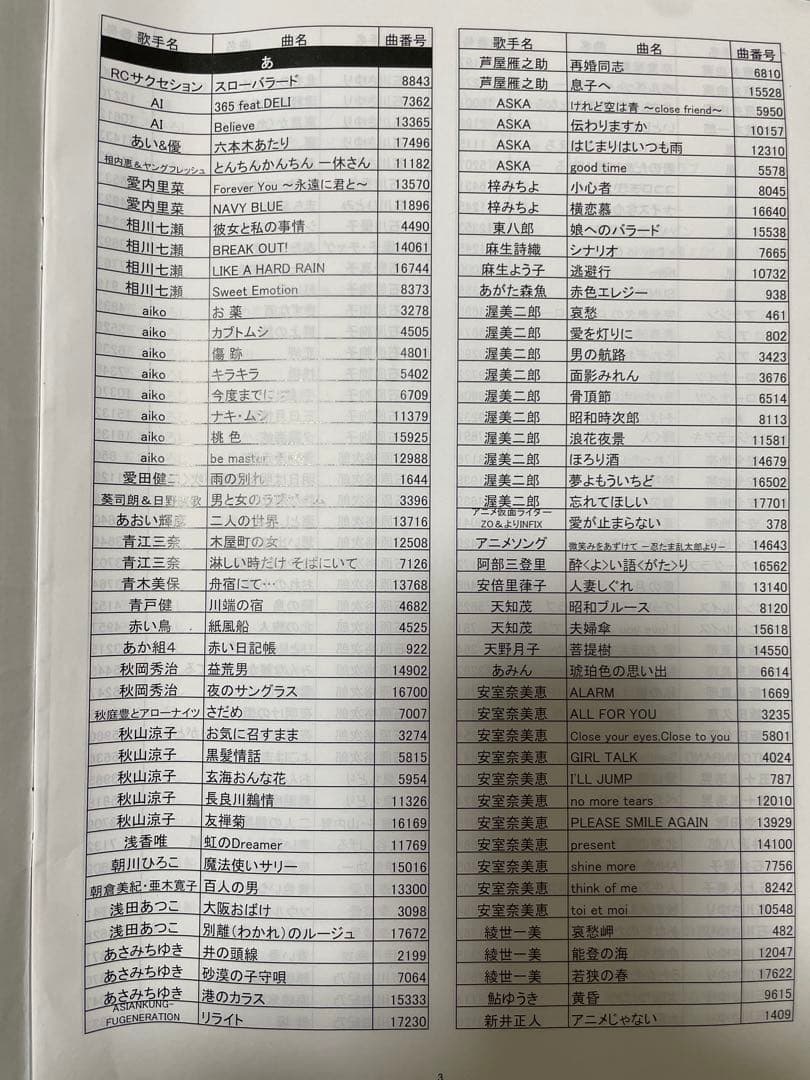 カラオケ1番 メモリーカード C 3000曲