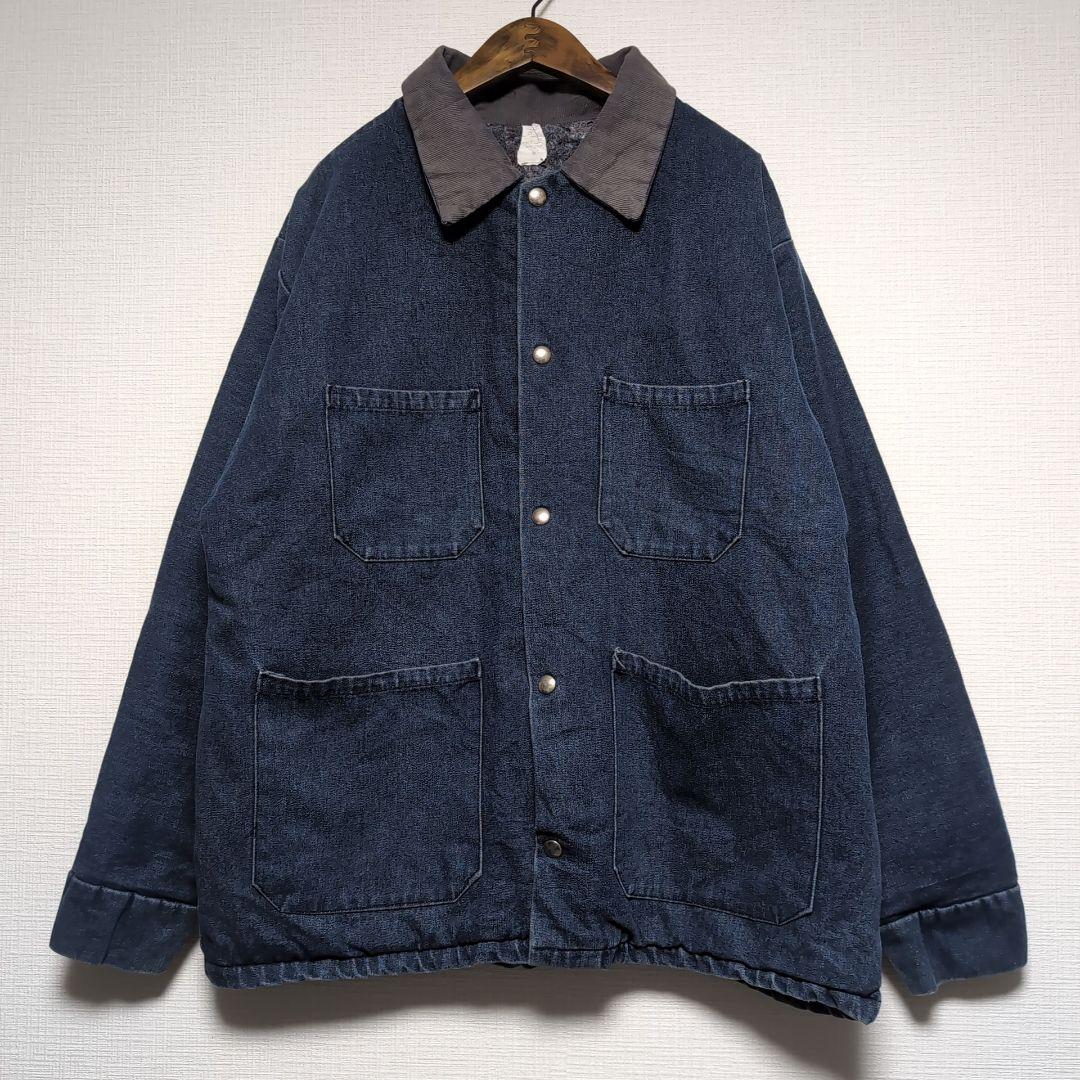 ヴィンテージ デニムカバーオール ブランケット裏地 ブルー デニム カバーオール