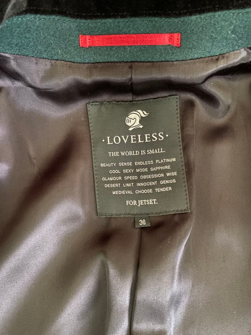 LOVELESS ダークグリーン チェスターコート 36