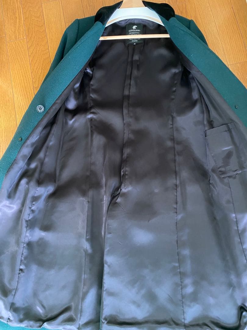 LOVELESS ダークグリーン チェスターコート 36