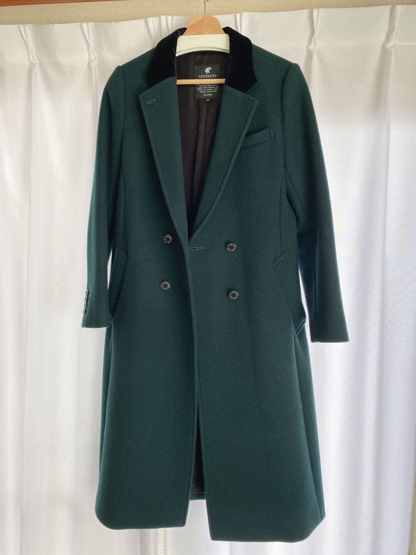 LOVELESS ダークグリーン チェスターコート 36