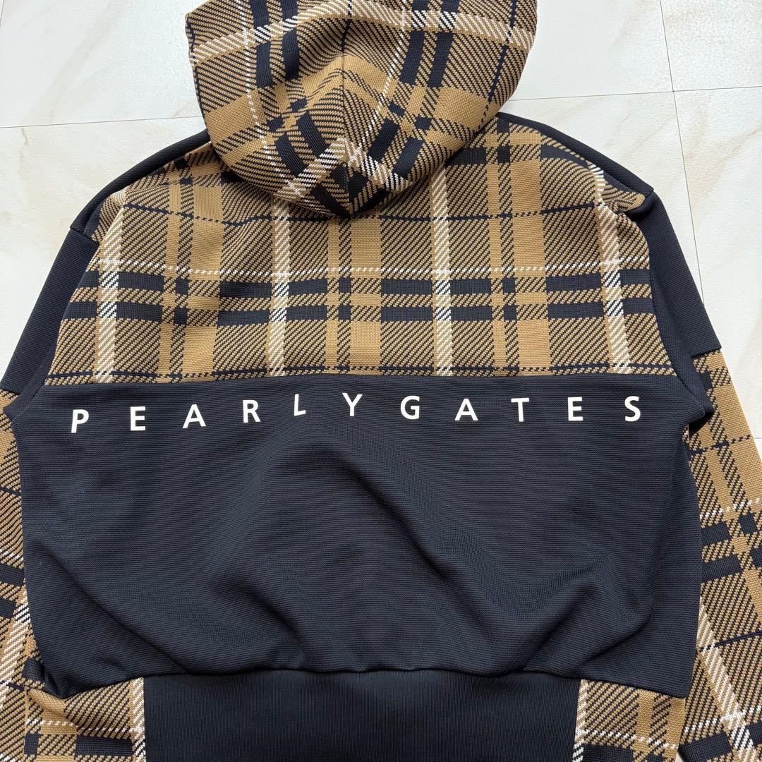 極美品✨ パーリーゲイツ フルジップパーカー チェック PG ロゴ