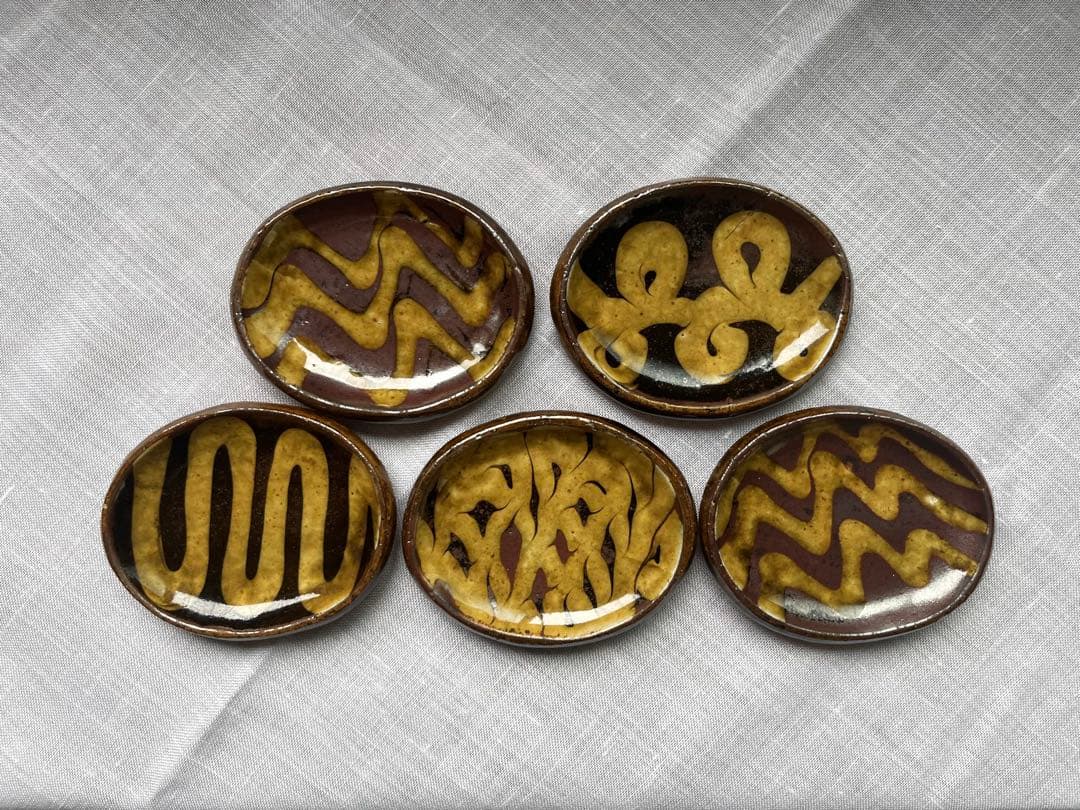 TORU 齊藤十郎　スリップウェア　象嵌　豆皿