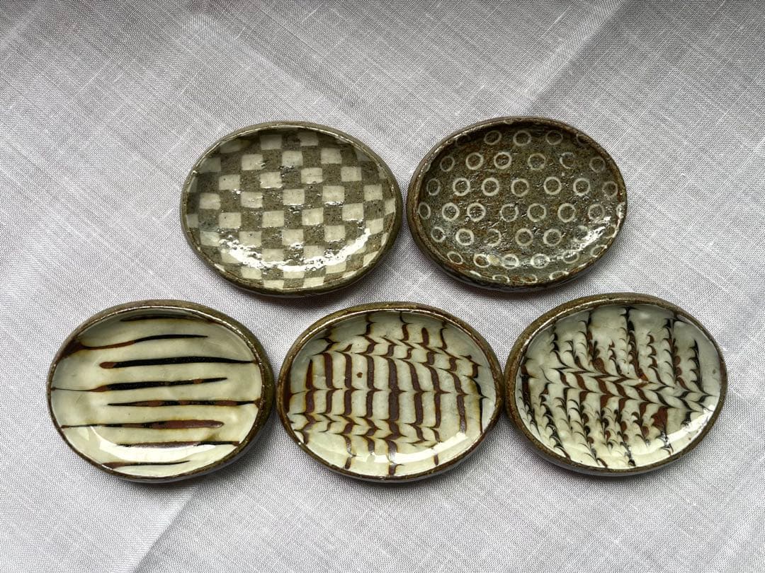 TORU 齊藤十郎　スリップウェア　象嵌　豆皿