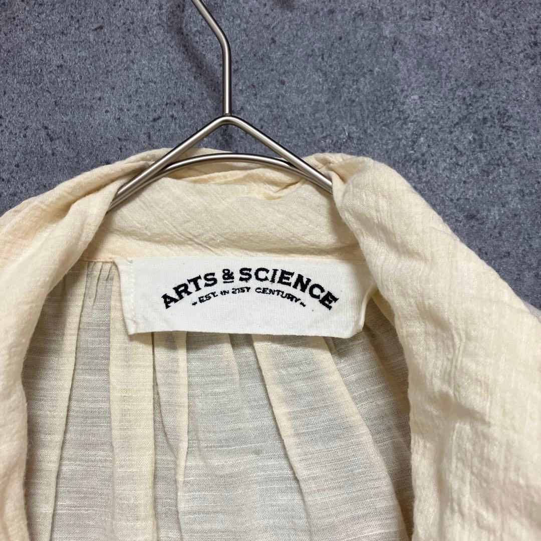 ARTS＆SCIENCE コットンリネン シルク　ロングシャツワンピース　1